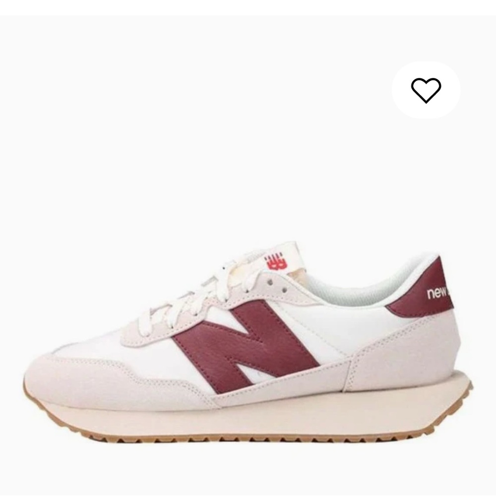 New Balance 237 'White Burgundy' MS237SB size 7 1/2 D women 7 40.5(UK) 255(cm)
